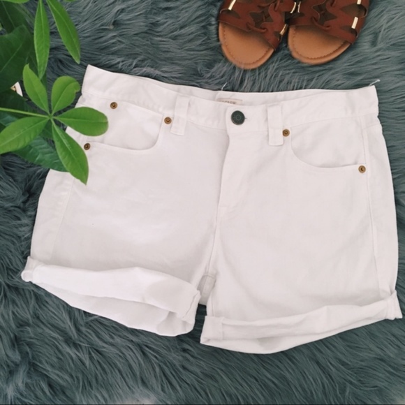 J. Crew Pants - J. Crew white denim cutoff shorts